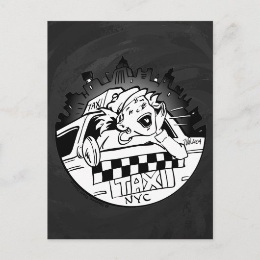 Taxi Girl Postkarte (Vorderseite)