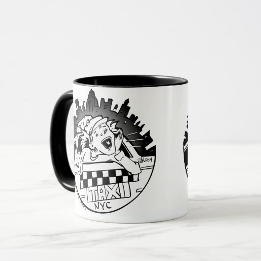 Taxi Girl Tasse (Vorderseite Links)