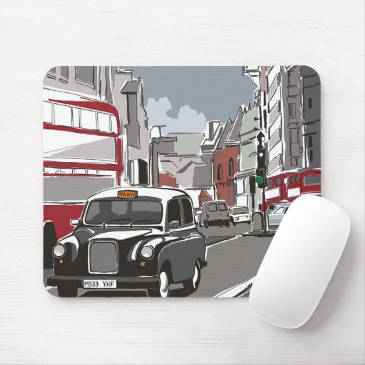 Taxi in London Mousepad (Mit Mouse)