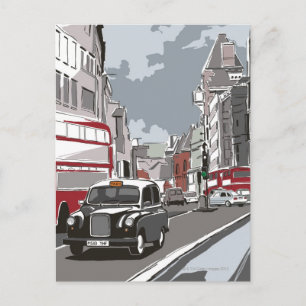 Taxi in London Postkarte
