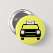 Taxi in Schwarzem u. im Weiß Button (Vorne & Hinten)