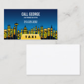 Taxi in Stadt bei Nacht Visitenkarte (Vorne/Hinten)