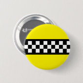 Taxi-Kontrollstreifenmuster Button (Vorne & Hinten)