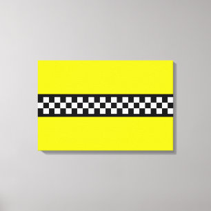 Taxi-Kontrollstreifenmuster Leinwanddruck