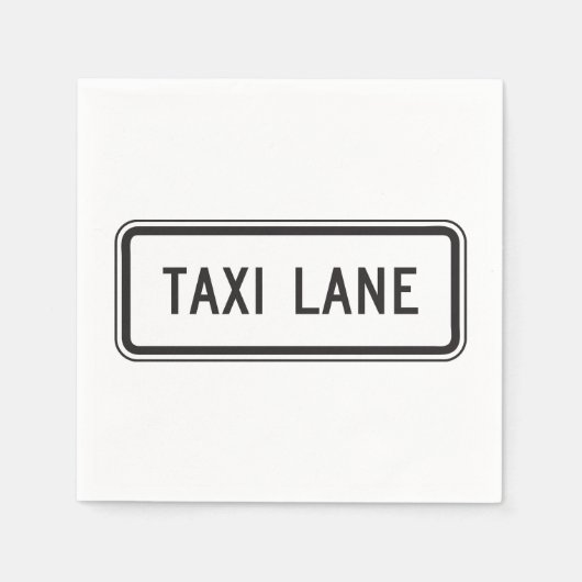 Taxi Lane Zeichenpapier Napkins Serviette (Vorderseite)