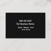 Taxi Light Modern Visitenkarte (Rückseite)