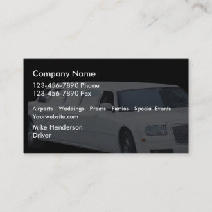 Taxi Limousine Visitenkarte