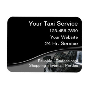Taxi Magnetische Visitenkarten Magnet