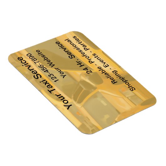 Taxi-Magnetkarten Magnet (Rechte Seite)