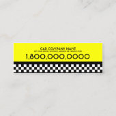 Taxi Mini Visitenkarte (Rückseite)