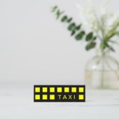 TAXI (Mod-Quadrate) Mini Visitenkarte (Stehend Vorderseite)