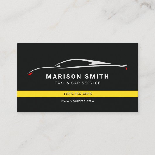 Taxi modern minimalist business card visitenkarte (Vorderseite)