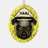 Taxi-Mops Keramik Ornament (Rechts)