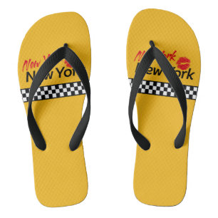 Taxi New York & Red Kiss Badesandalen