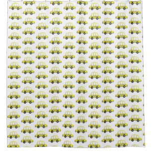 Taxi NYC Gelb New York City Checkered Cab Print Duschvorhang