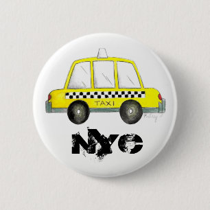 Taxi NYC Gelb New York City Karren Auto Button
