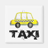 Taxi NYC Gelb New York City Karren Auto Magnet (Vorne)
