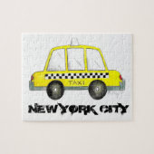 Taxi NYC Gelb New York City Karren Auto Puzzle (Horizontal)