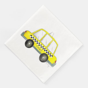 Taxi NYC Gelb New York City Karren Auto Serviette