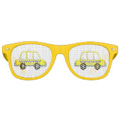 Taxi NYC Gelb New York City Karren Auto Sonnenbrille (Vorderseite)