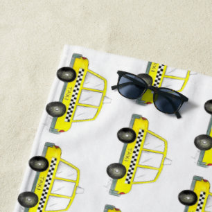 Taxi NYC Gelb New York City Karren Auto Strandtuch