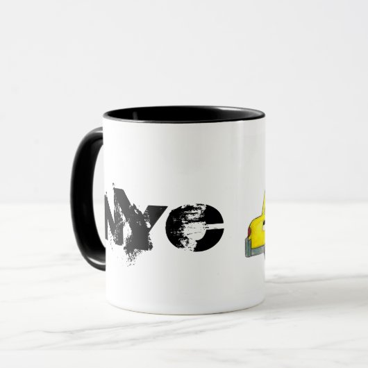 Taxi NYC Gelb New York City Karren Auto Tasse (Vorderseite Links)