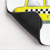 Taxi NYC Yellow New York City Checkered Cab Gesche Mousepad (Ecke)
