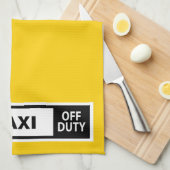 Taxi Off Duty Gelb Geschirrtuch (Viertel Falte)