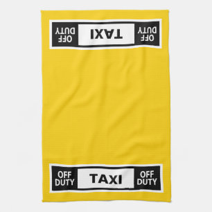 Taxi Off Duty Gelb Geschirrtuch