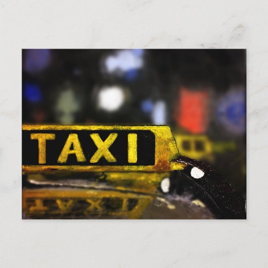 Taxi Postkarte (Vorderseite)