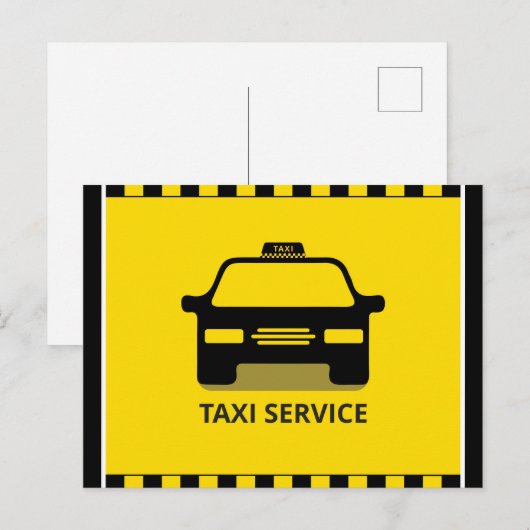 Taxi Postkarte (Vorne/Hinten)