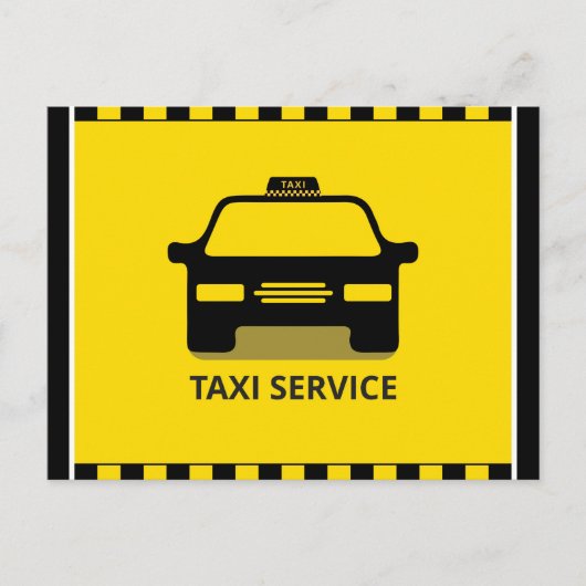 Taxi Postkarte (Vorderseite)