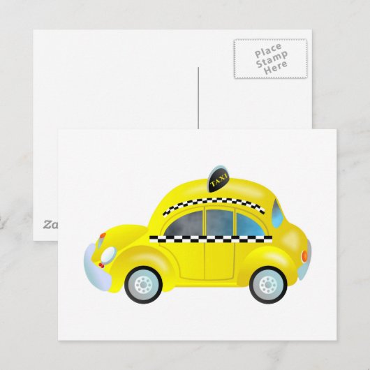Taxi Postkarte (Vorne/Hinten)