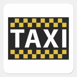 Taxi Quadratischer Aufkleber