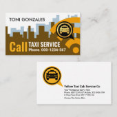 Taxi Radio Waves Calling Cab Visitenkarte (Vorne/Hinten)