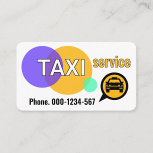 Taxi Radius Circles Cab Service Visitenkarte