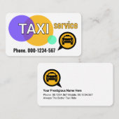 Taxi Radius Circles Cab Service Visitenkarte (Vorne/Hinten)
