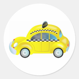 Taxi Runder Aufkleber