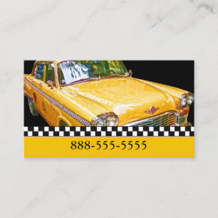 TAXI, SCHACHBRETTHAFTE Taxis Visitenkarte