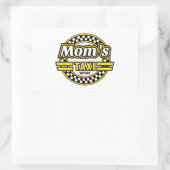 Taxi-Service-Logo der Mama Rechteckiger Aufkleber (Tasche)