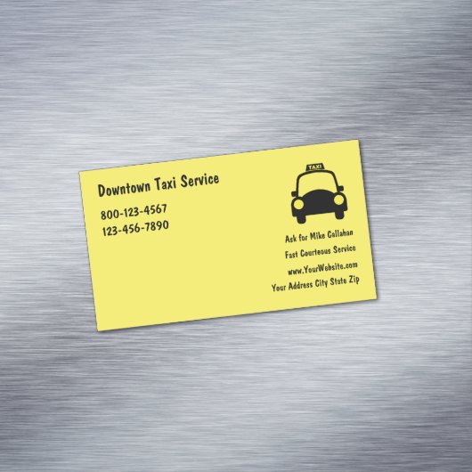 Taxi-Service Magnetische Visitenkarte (Beispiel)