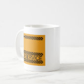 Taxi-Service mit Platz für Text Kaffeetasse (Vorderseite Links)
