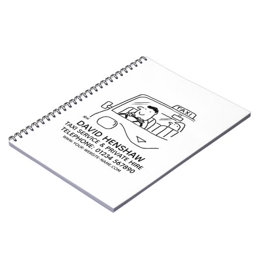 Taxi Service & Private Miete Notebook Notizblock (Linke Seite)