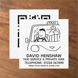 Taxi-Service & Privatvermietung Quadratische Visitenkarte
