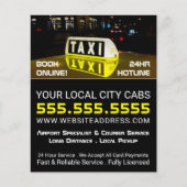 Taxi Sign, Taxi Cab Firm with Price List Flyer (Vorne)