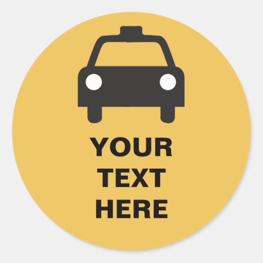 Taxi-Symbol mit Aufkleber für den Transport (Vorderseite)