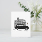 Taxi Szene Postkarte (Stehend Vorderseite)