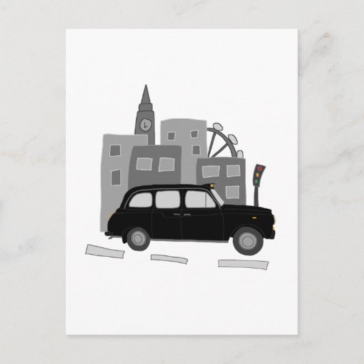 Taxi Szene Postkarte (Vorderseite)