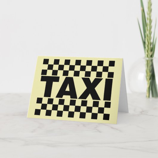 Taxi ~ Taxi Cab ~ Mietwagen Karte (Vorderseite)