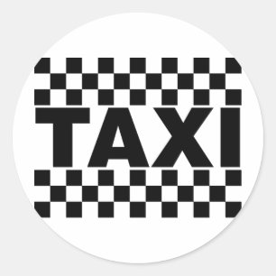 Taxi ~ Taxi Taxi ~ Mietwagen Runder Aufkleber